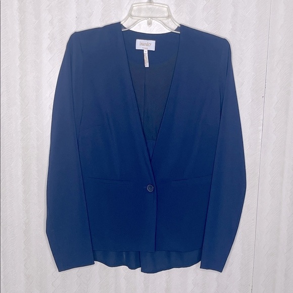 LAUNDRY By Shelli Segal Navy Blazer Size 6 - Picture 2 of 4